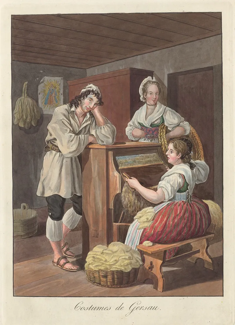 Costumes De Gersau Wall Art by Joseph Reinhart - High-Resolution Digital Print