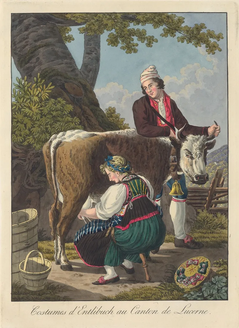 Costumes Dentlibuch Au Canton De Lucerne Wall Art by Joseph Reinhart - High-Resolution Digital Print
