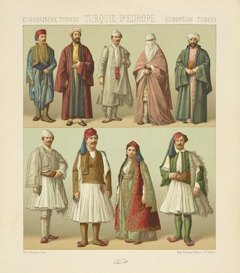 Costumes Des Vilayets De Yania Et De Selanik Empire Ou Basse Albanie Thessalie Macedoine