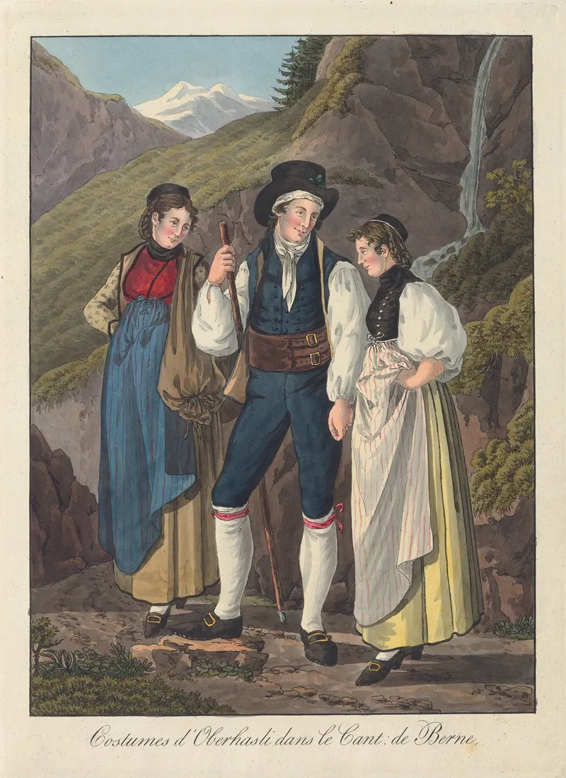 Costumes Doberhasli Dans Le Cant De Berne Wall Art by Joseph Reinhart - High-Resolution Digital Print