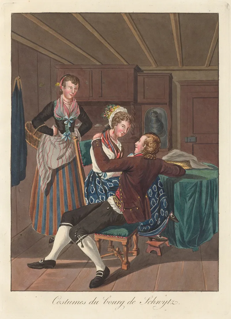 Costumes Du Bourg De Schwytz Wall Art by Joseph Reinhart - High-Resolution Digital Print