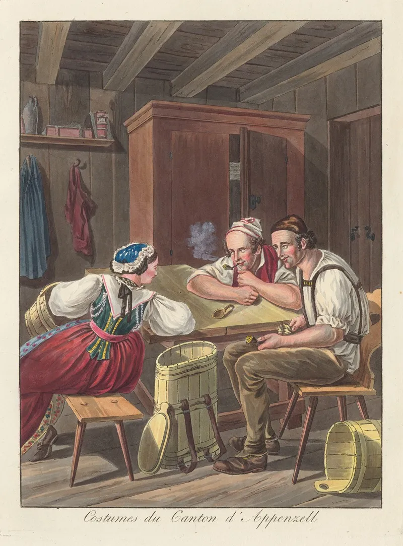 Costumes Du Canton Dappenzell Wall Art by Joseph Reinhart - High-Resolution Digital Print