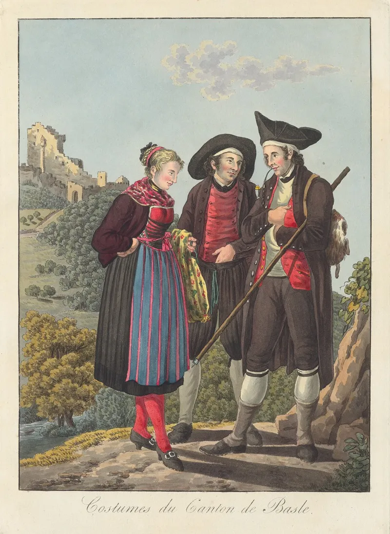 Costumes Du Canton De Basle Wall Art by Joseph Reinhart - High-Resolution Digital Print