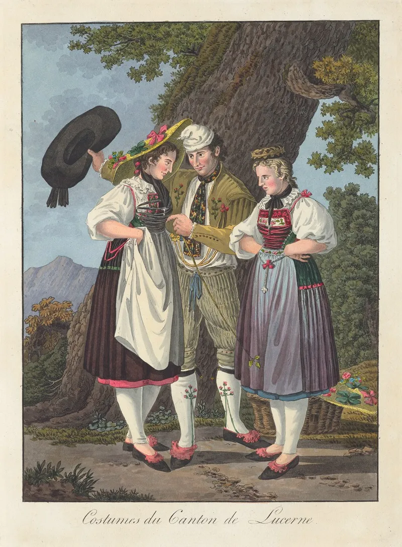 Costumes Du Canton De Lucerne Wall Art by Joseph Reinhart - High-Resolution Digital Print