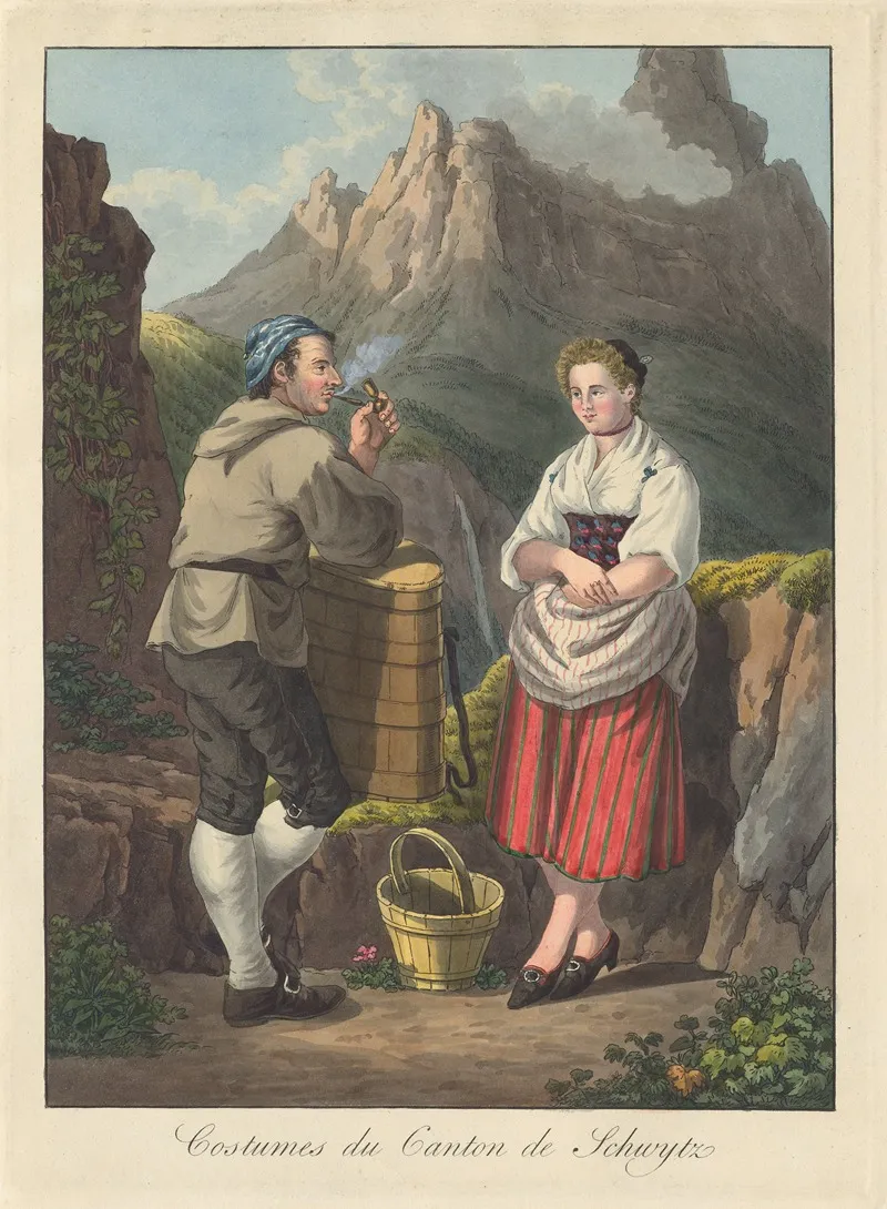 Costumes Du Canton De Schwytz Wall Art by Joseph Reinhart - High-Resolution Digital Print