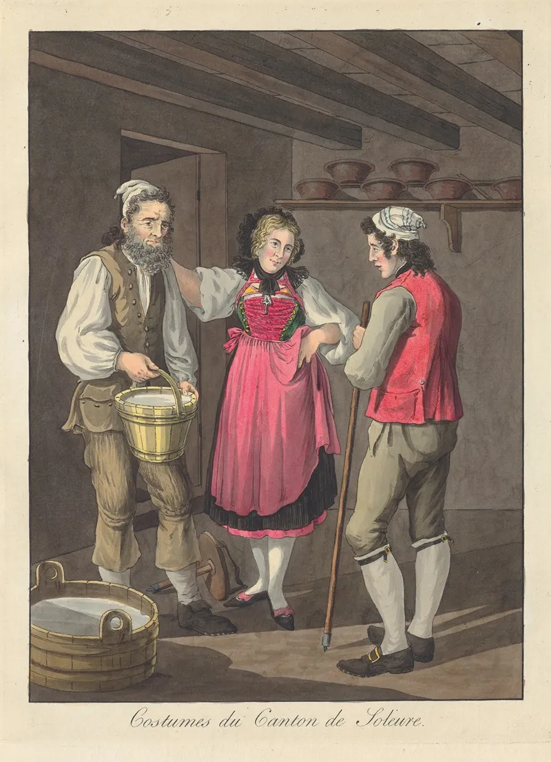 Costumes Du Canton De Soleure 2 Wall Art by Joseph Reinhart - High-Resolution Digital Print