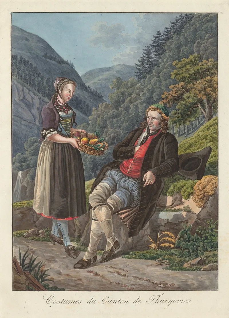 Costumes Du Canton De Thurgovie Wall Art by Joseph Reinhart - High-Resolution Digital Print
