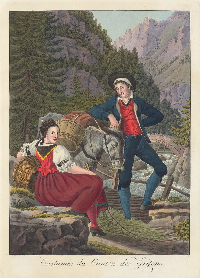 Costumes Du Canton Des Grisons Wall Art by Joseph Reinhart - High-Resolution Digital Print