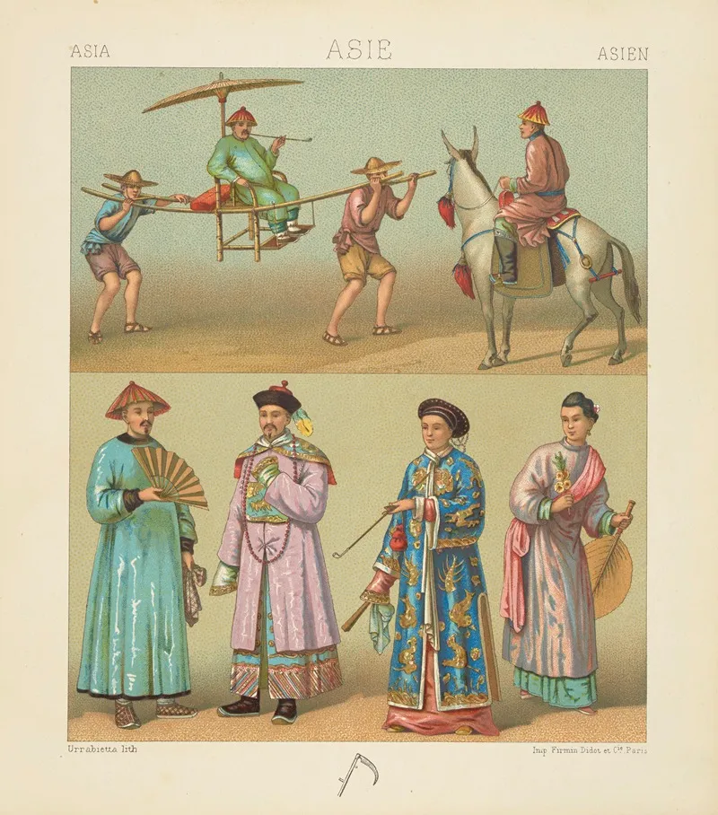 Costumes Et Insignes Des Mandarins Dames Chinoises Montures Et Moyens De Transport