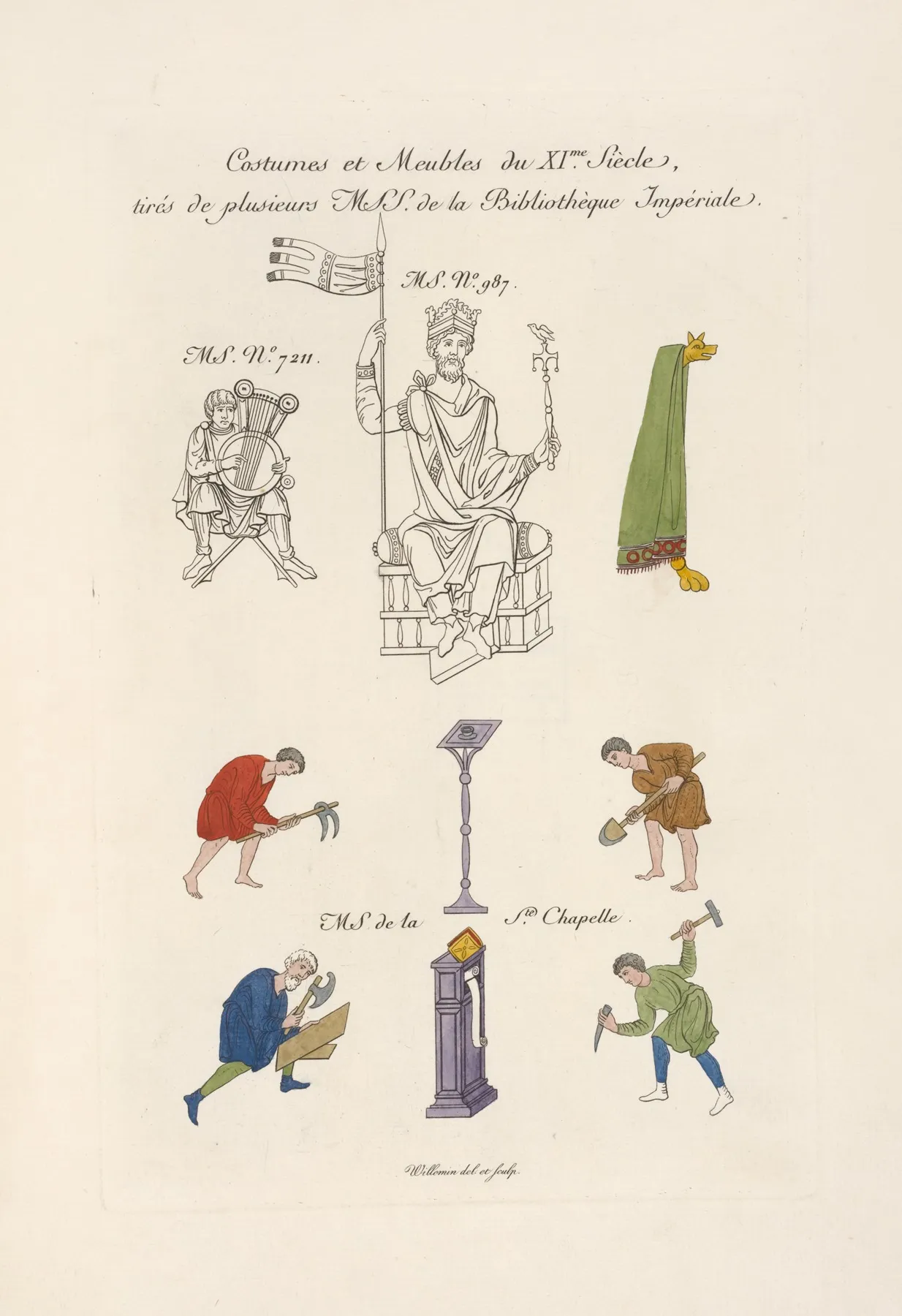 Costumes Et Meubles De Xime Siecle Tires De Pusieurs Mss De La Bibliotheque Imperiale