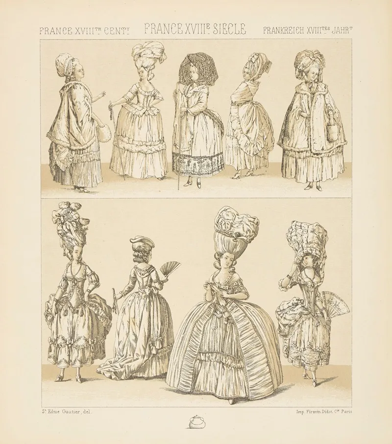 Costumes Feminins Modes Du Temps De Louis Xvi Premiere Periode