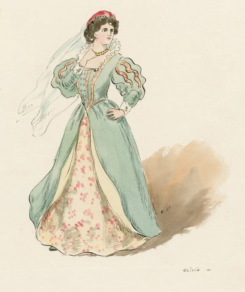 Costumes For Merchant Of Venice Merry Wives Of Windsor And Twelfth Night Pl 02 Wall Art by E.J.S. - High-Resolution Digital Print