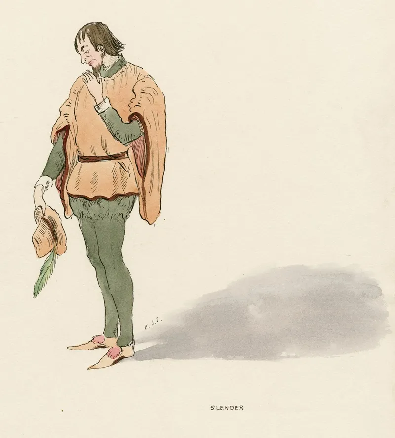 Costumes For Merchant Of Venice Merry Wives Of Windsor And Twelfth Night Pl 03 Wall Art by E.J.S. - High-Resolution Digital Print