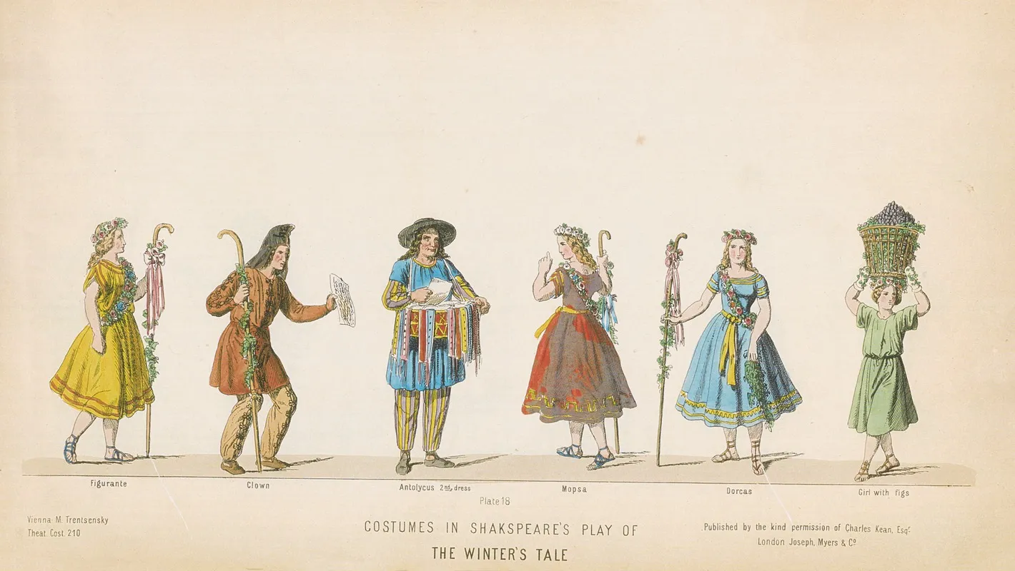 Costumes In Shakespeares Play Of The Winters Tale Wall Art by Matthias Trentsensky - High-Resolution Digital Print