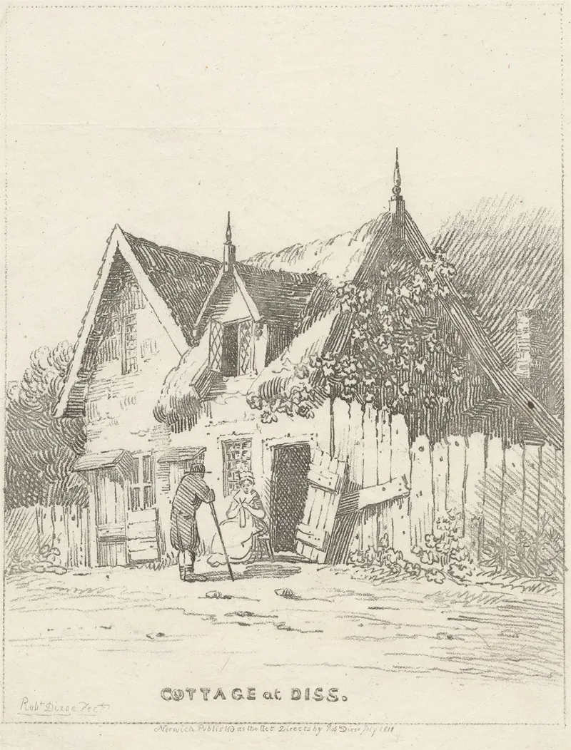 Cottage At Diss Wall Art by Robert Dixon - High-Resolution Digital Print