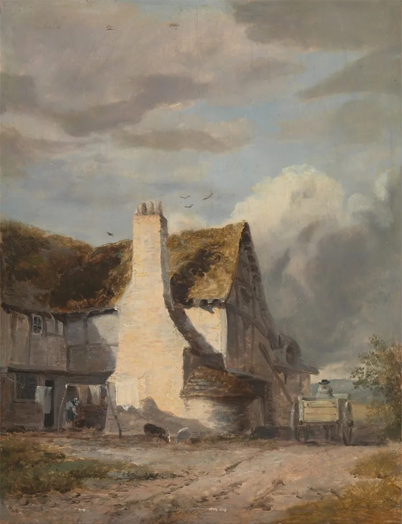 Cottage By A Country Lane Wall Art by Sir Augustus Wall Callcott - High-Resolution Digital Print