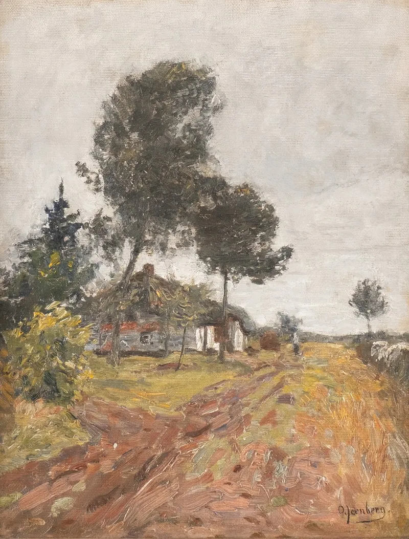 Cottage By The Wayside 2 Wall Art by August Jernberg - High-Resolution Digital Print