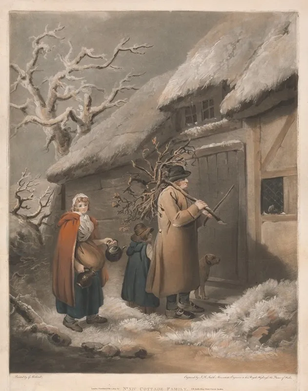 Cottage Family Wall Art by John Raphael Smith - High-Resolution Digital Print