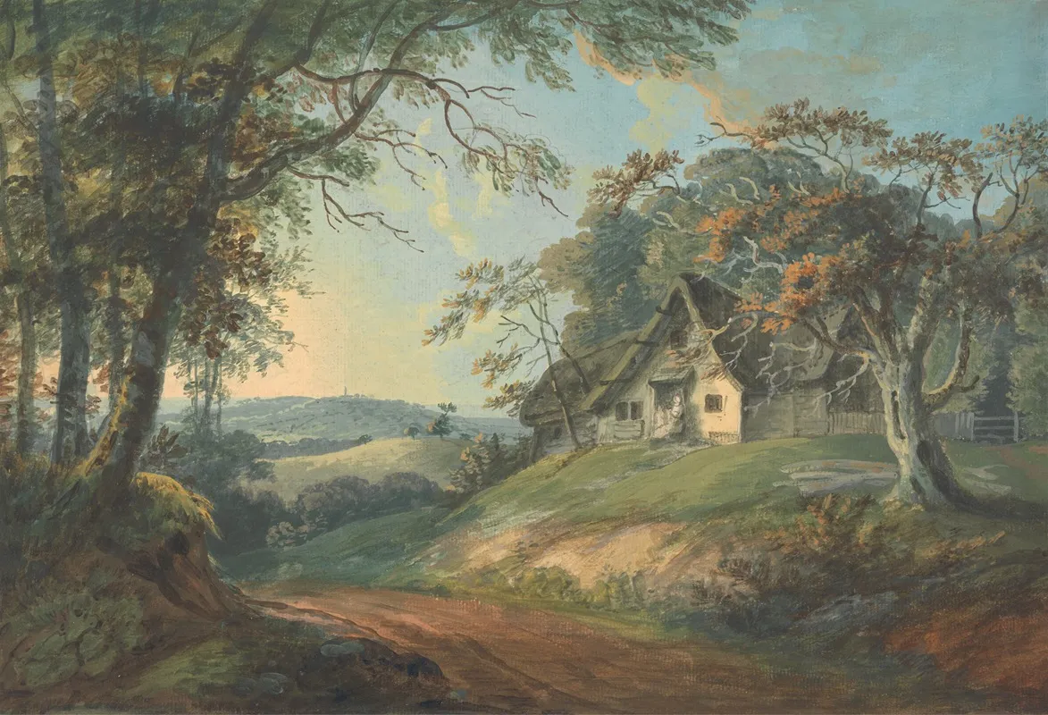 Cottage In A Landscape 2 Wall Art by Thomas Stowers - High-Resolution Digital Print