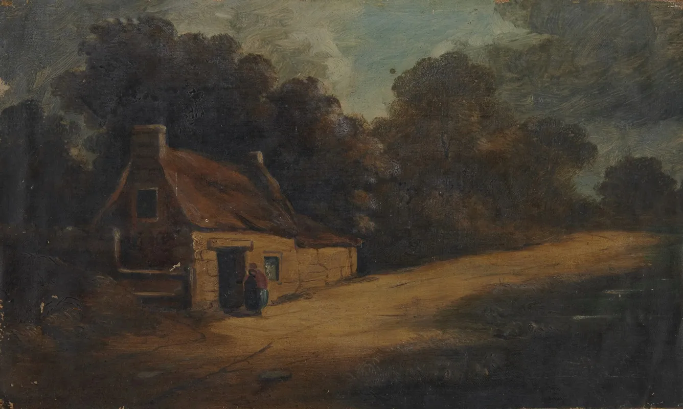 Cottage In Landscape Wall Art by Thomas Barker Of Bath - High-Resolution Digital Print