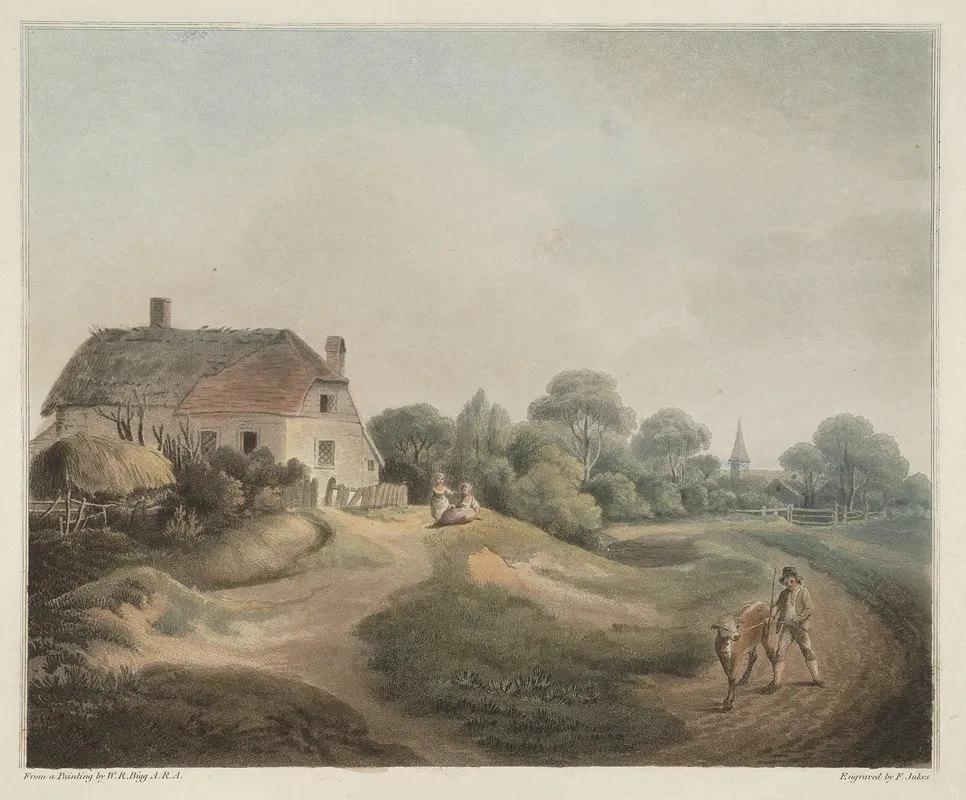 Cottage Scene Near Colchester Wall Art by William Redmore Bigg - High-Resolution Digital Print