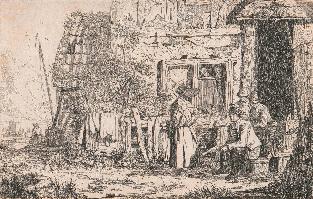 Cottage With People Wall Art by Joseph Stannard - High-Resolution Digital Print