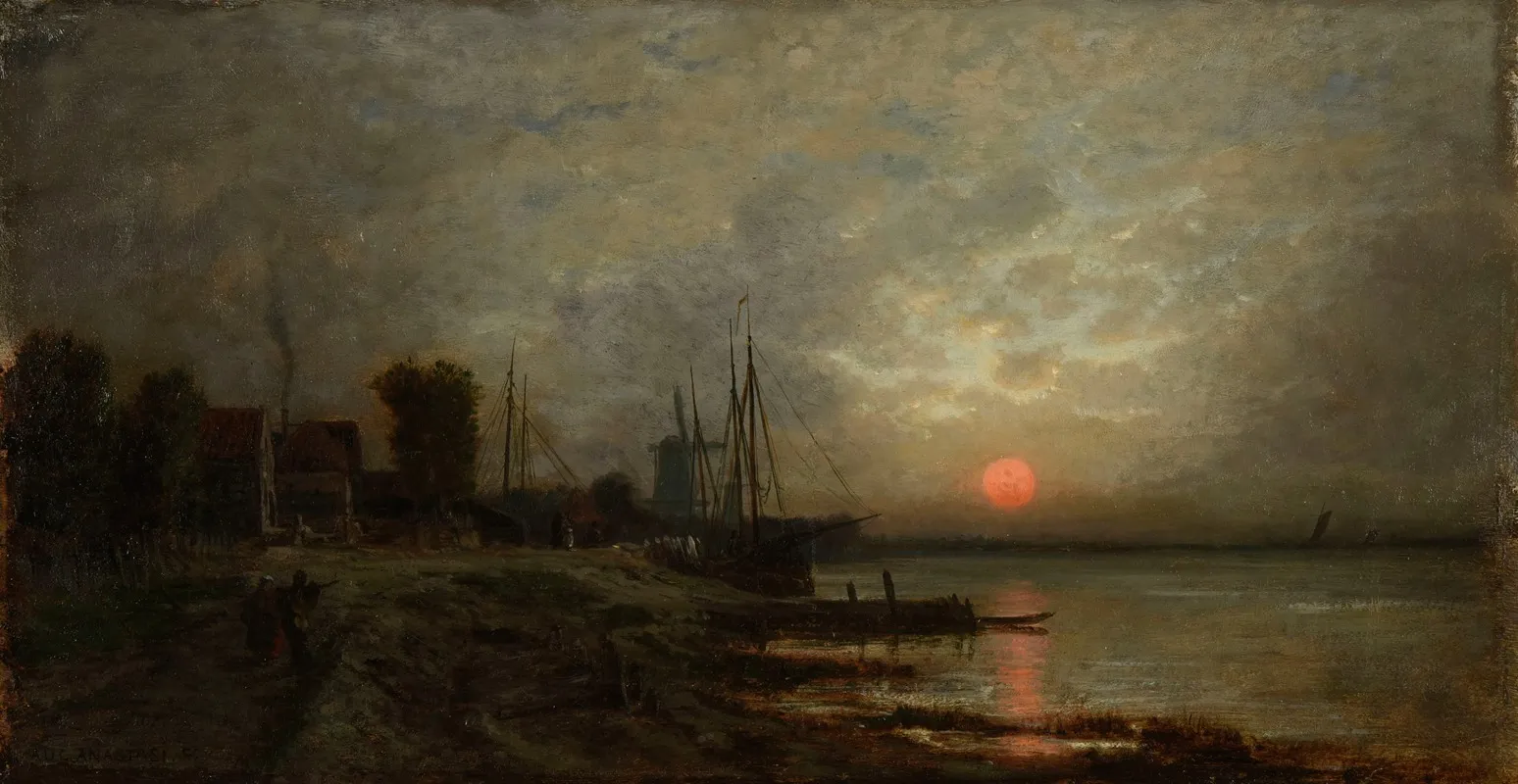 Coucher De Soleil En Hollande