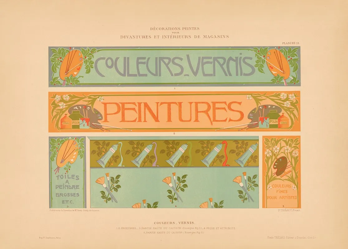 Couleurs Vernis Peintures Wall Art by Henry Guédy - High-Resolution Digital Print