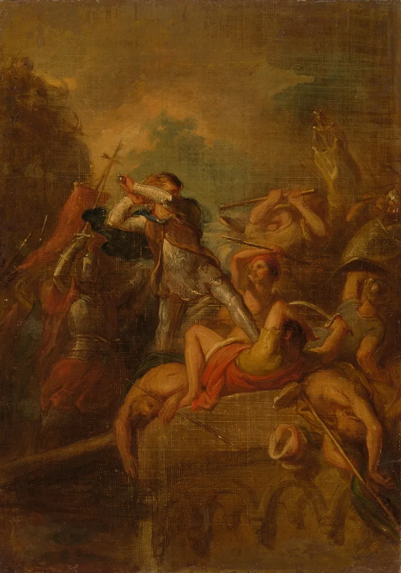 Count William I Of Holland Conquers Damiate Anno 1219 Wall Art by Antonie F. Zürcher - High-Resolution Digital Print