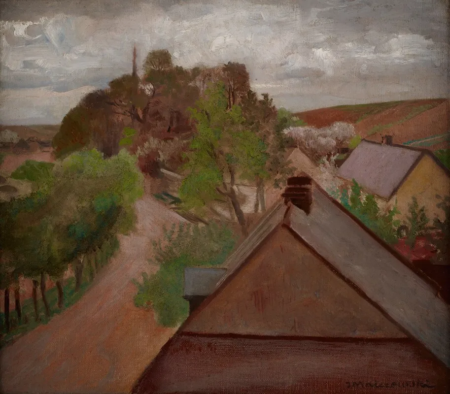 Country Landscape With A Road Wall Art by Jacek Malczewski - High-Resolution Digital Print