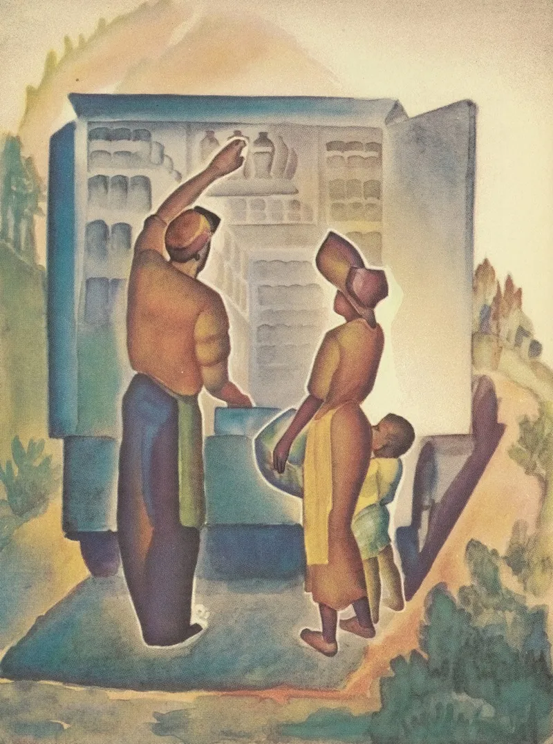 Country Life Stories Some Rural Community Helpers Pl11 Wall Art by Vernon Winslow - High-Resolution Digital Print