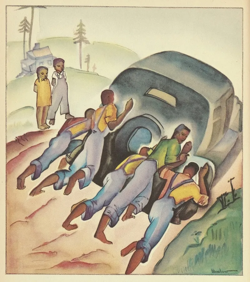 Country Life Stories Some Rural Community Helpers Pl17 Wall Art by Vernon Winslow - High-Resolution Digital Print