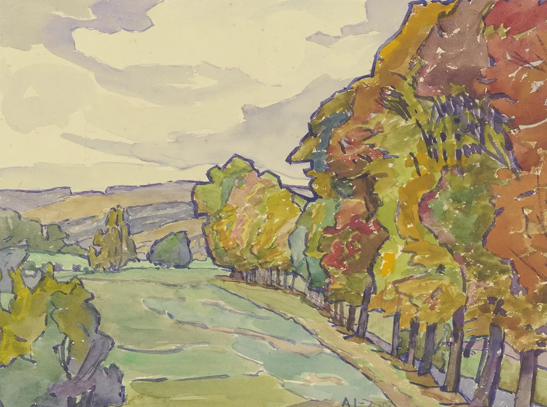 Country Road In Hersfeld Wall Art by Agnes Langenbeck-Zachariae - High-Resolution Digital Print