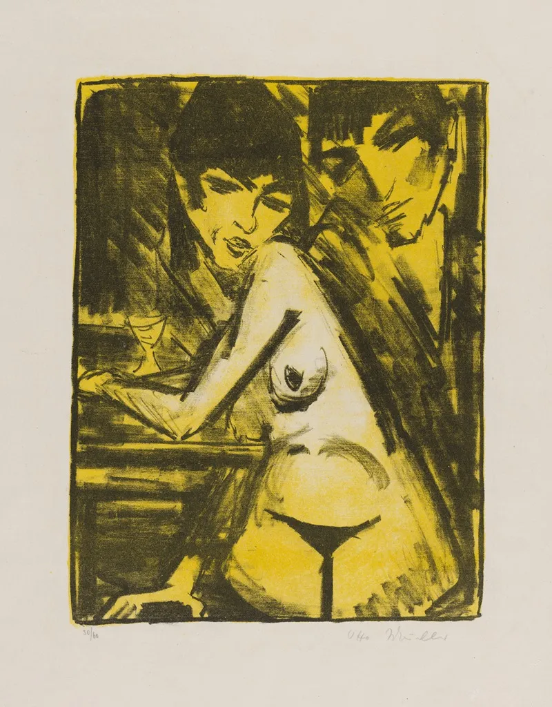 Couple At A Table Self Portrait With Maschka