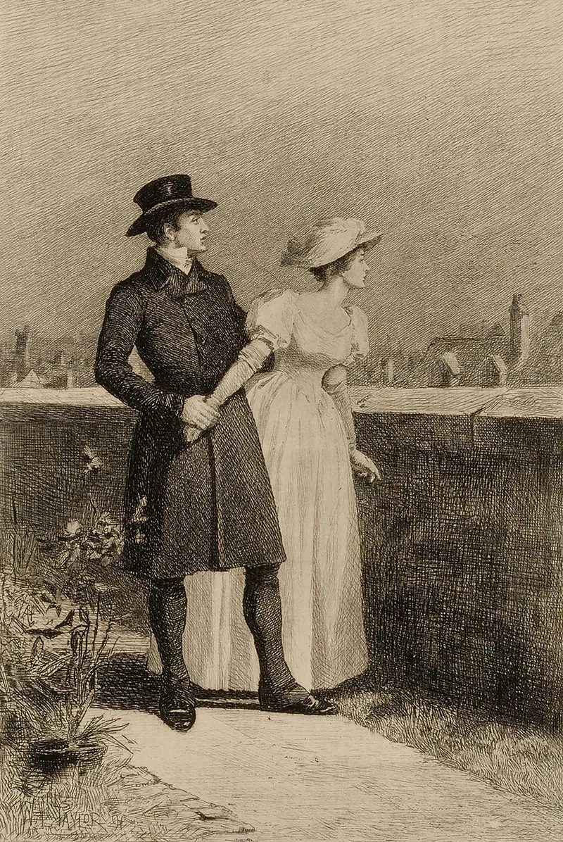 Couple Beside A Wall