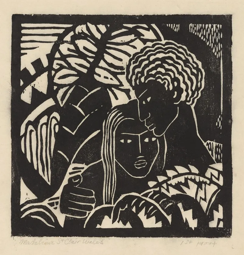 Couple Embracing 2 Wall Art by Madeleine St. Clair - High-Resolution Digital Print