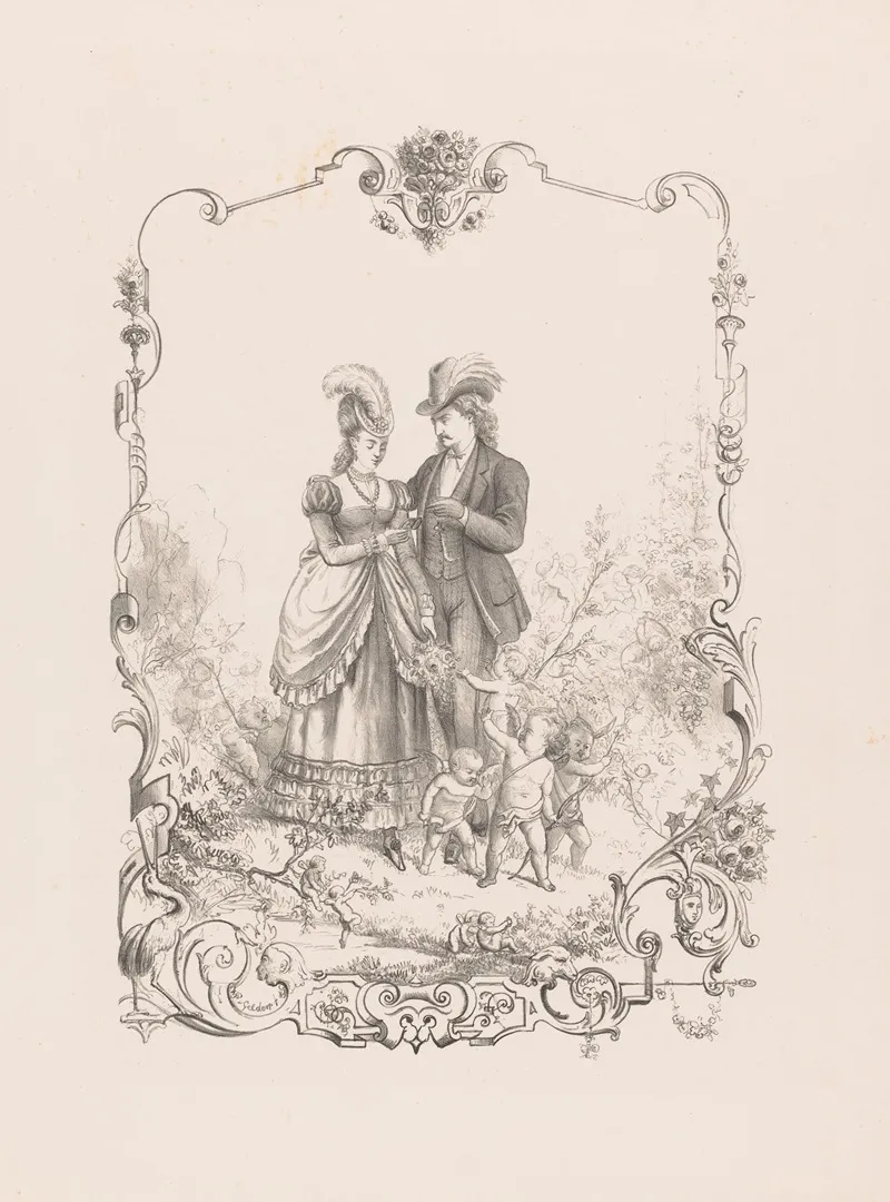 Couple In Love Wall Art by Wilhelmus Petrus van Geldorp - High-Resolution Digital Print