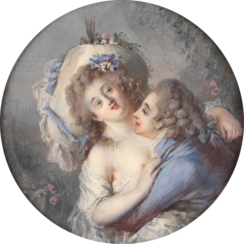 Couple Senlacant Wall Art by Johann Julius Heinsuis - High-Resolution Digital Print