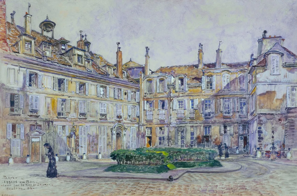 Cour Interieure De Labbaye Aux Bois 16 Rue De Sevres En 1906 7eme Arrondissement