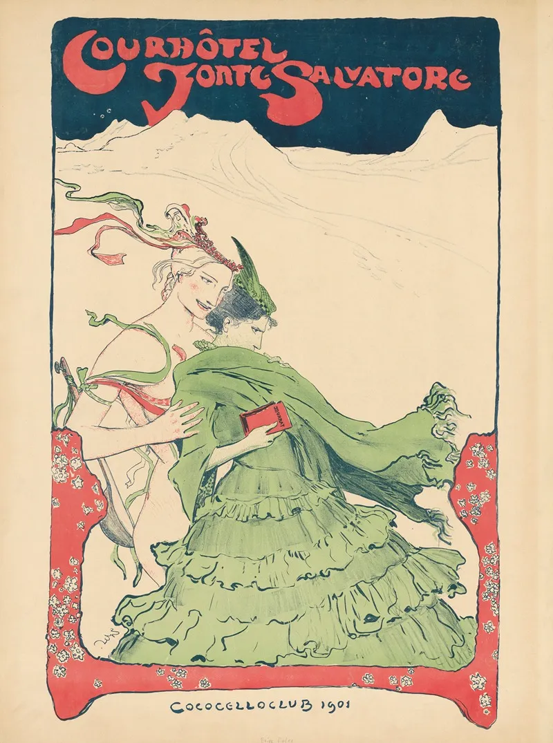 Courhotel Fonte Salvatore Cococelloclub 1901 Wall Art by Fritz Erler - High-Resolution Digital Print