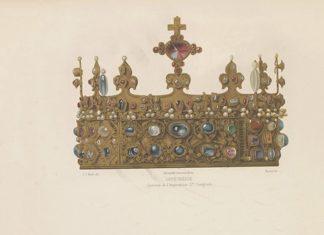 Couronne De Limperatrice Ste Cunegonde Wall Art by Joseph Rose Lemercier - High-Resolution Digital Print
