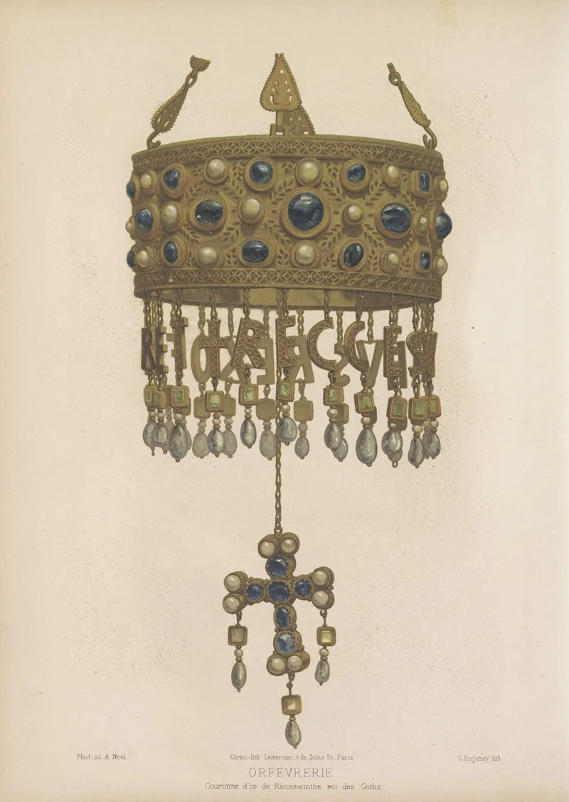 Couronne Dor De Recceswinthe Roi Des Goths Wall Art by Joseph Rose Lemercier - High-Resolution Digital Print