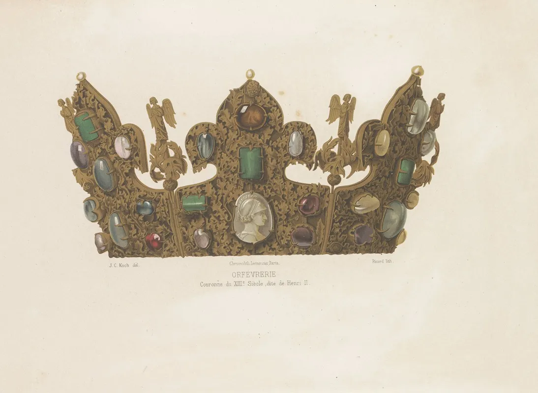 Couronne Du Xiiie Siecle Dite De Henri Ii Wall Art by Joseph Rose Lemercier - High-Resolution Digital Print