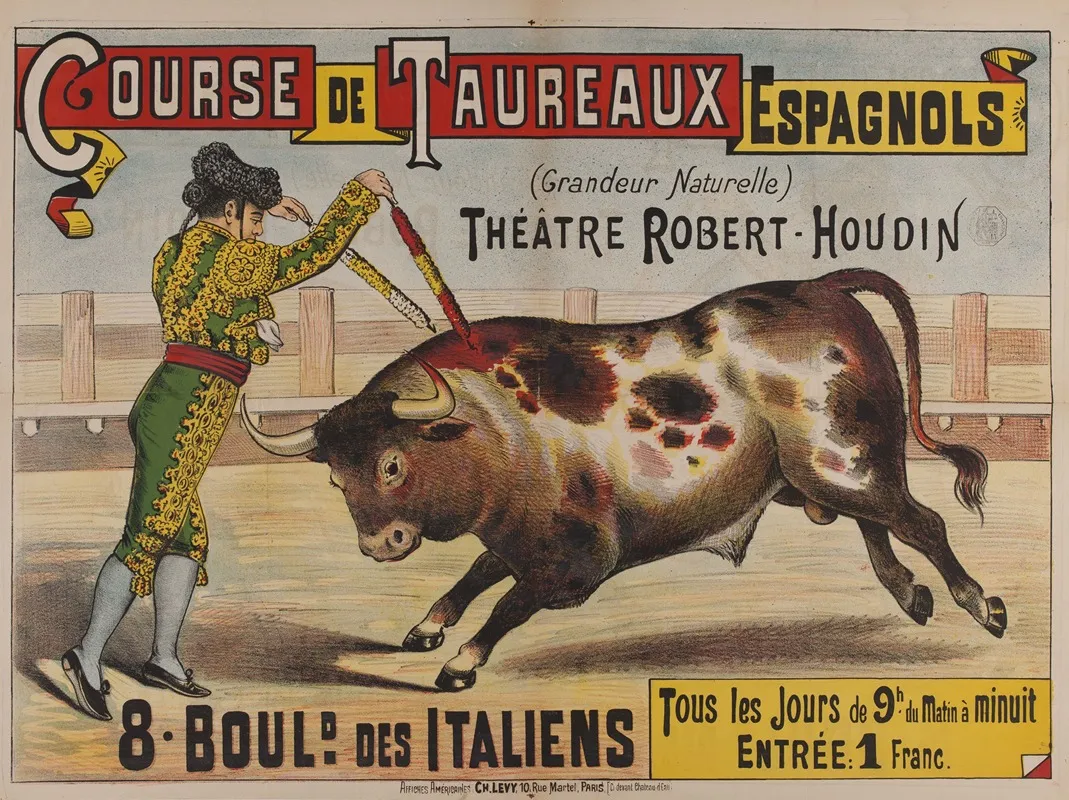 Course De Taureaux Espagnols Grandeur Naturelle Theatre Robert Houdin 2