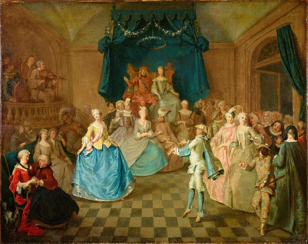 Court Dance Wall Art by Follower of Gravelot - High-Resolution Digital Print