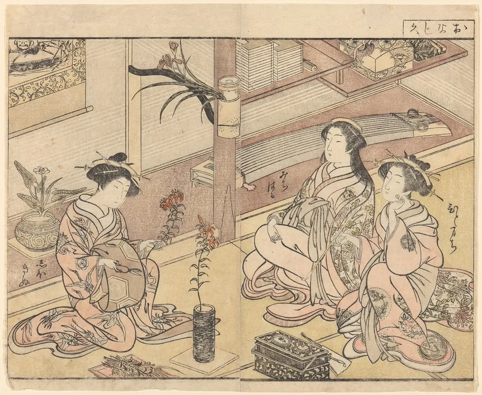 Courtesans Arranging Flowers