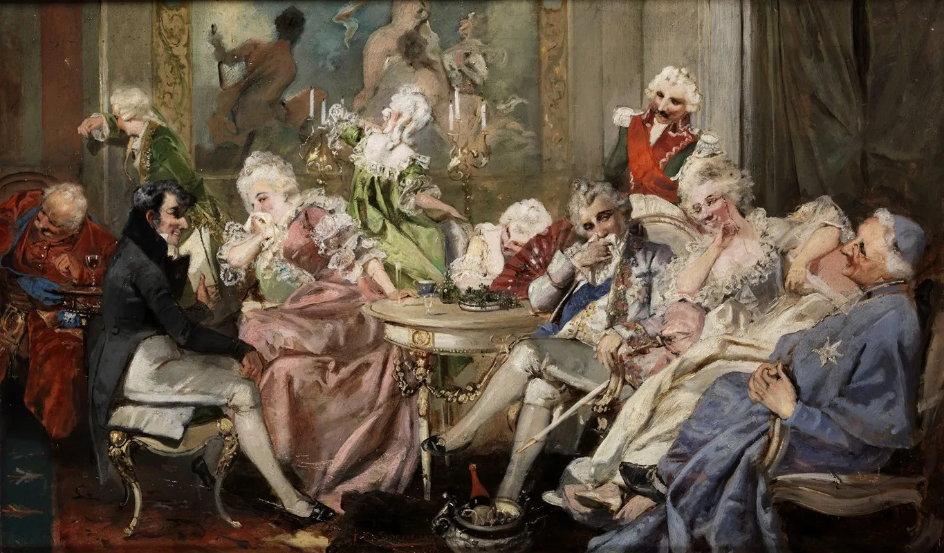 Courtly Company In A Salon