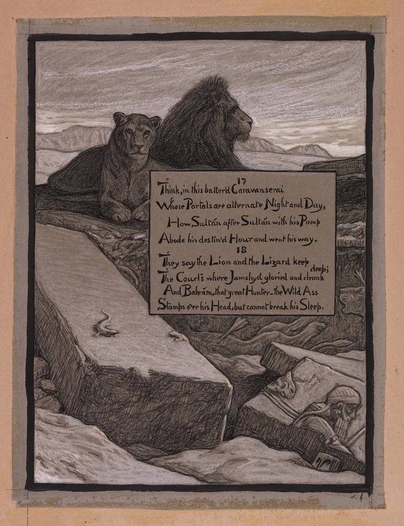 Courts Of Jamshyd Wall Art by Elihu Vedder - High-Resolution Digital Print