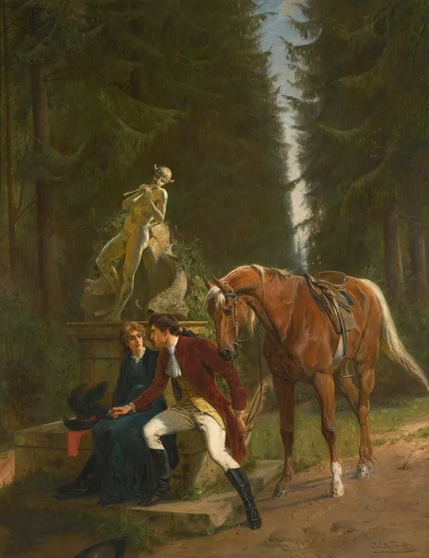 Courtship Wall Art by Samuel Edmund Waller - High-Resolution Digital Print