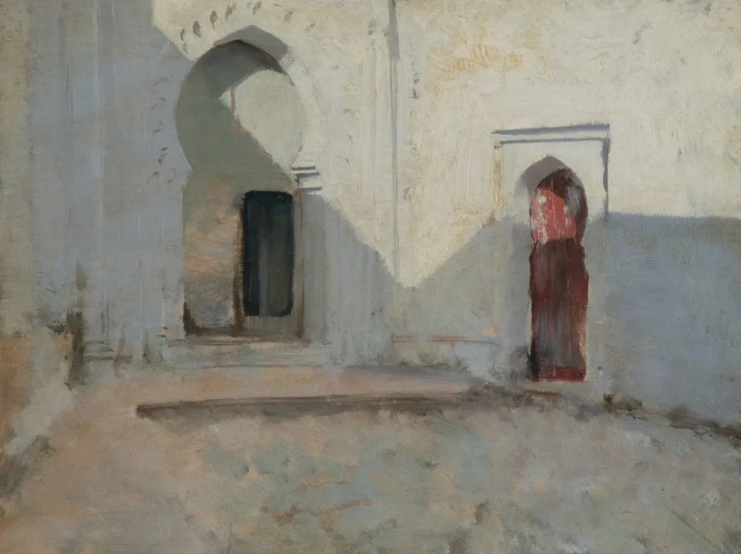 Courtyard Tetuan Morocco Wall Art by John Singer Sargent - High-Resolution Digital Print